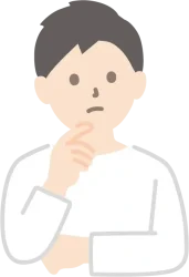 相続放棄サポートのサービスページの相続放棄に悩んでいる男性のイラスト画像