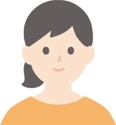 相続放棄サポートのサービスページの相談を受ける人の笑顔の女性のイラスト画像